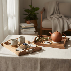 Wooden Tray Set 2 Pcs